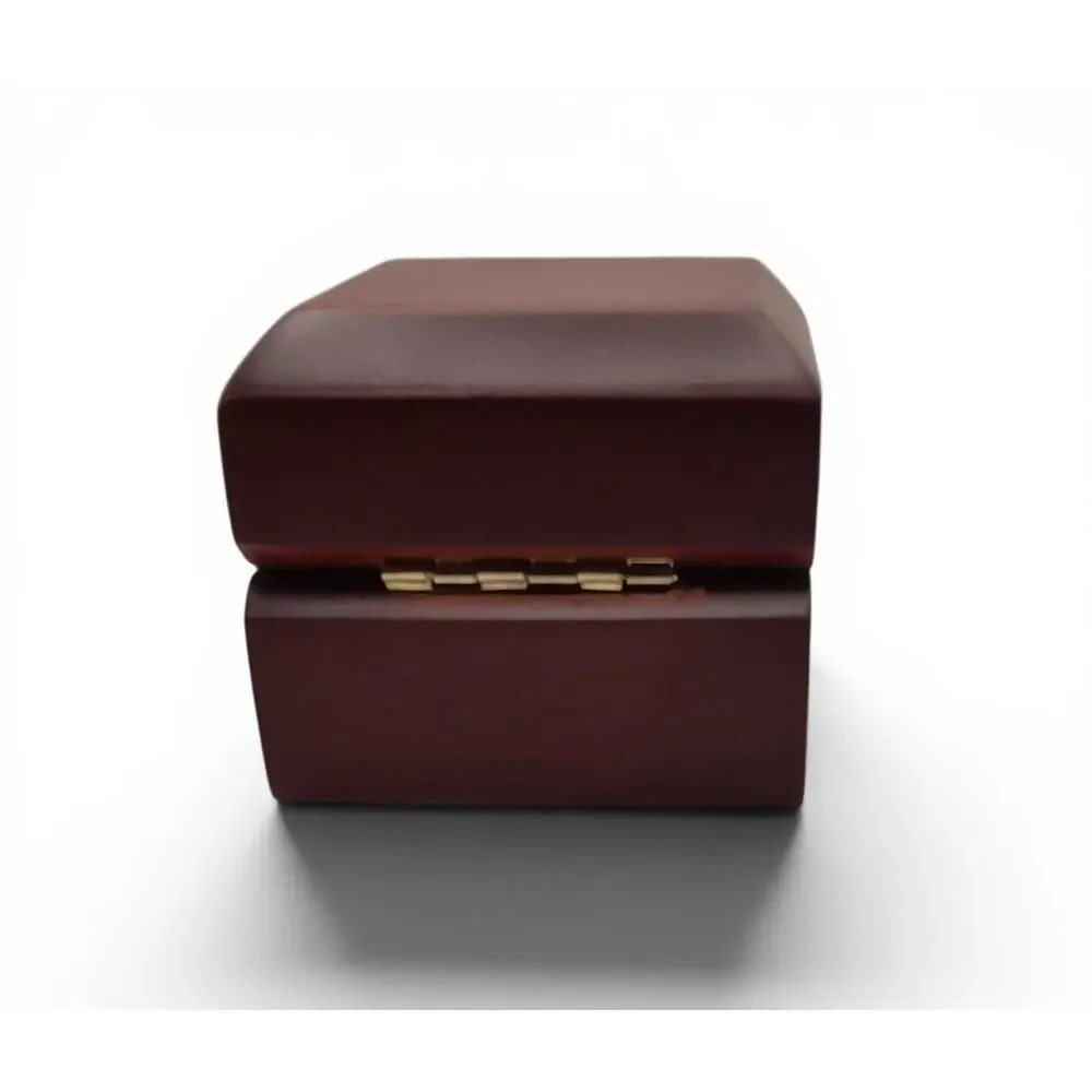 Wood Jewelry Presentation Box Set Ring Box Display Case Mahogany Tone
